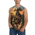 thumbnail image 1 of Yiaed Flower Field Poodle Print Men's Singlet Vests Summer Running Muscle Tank Tops Gym Undershirt Round Neck Sleeveless for man, 1 of 5