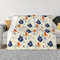 thumbnail image 1 of Yiaed Flower Leaves Print Blanket Throw Blanket Soft Cozy Flannel Blanket for Home Bed Sofa Couch Chair-50"x40", 1 of 6
