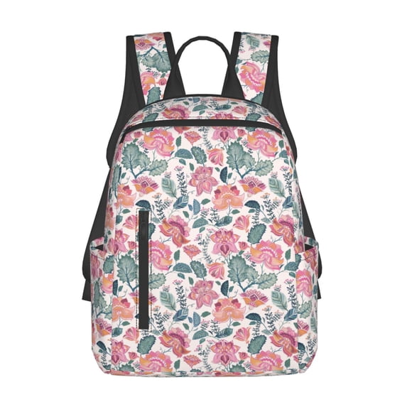 Yiaed Flower Leaves Print Lightweight Backpack Travel Backpacks Hiking Daypack for Women Men