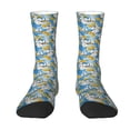 thumbnail image 1 of Yiaed Flower and Sail Boat Print Great elasticity Crew Socks Sports socks for Men and Women, 1 of 5