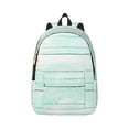 thumbnail image 1 of Yiaed Flowers And Turquoise Wooden Print Backpack, Premium Laptop Backpack, Travel Backpack for Women, Lightweight Backpacks, Comfortable Back Pack-Medium, 1 of 7