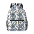 thumbnail image 1 of Yiaed Flowers and Butterflies Print School Backpack College Backpack Daypacks for Students High School Spacious and Durable Daypack for Work and Travel-One Size, 1 of 6