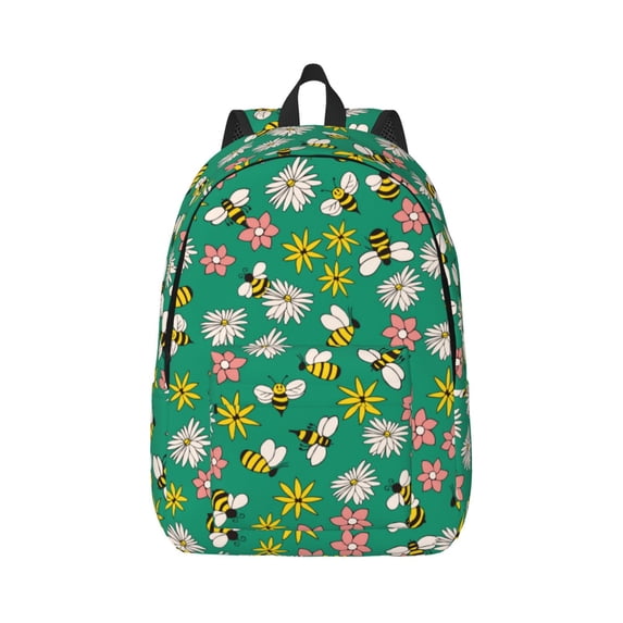 Yiaed Flying Bees Print Backpack, Premium Laptop Backpack, Travel Backpack for Women, Lightweight Backpacks, Comfortable Back Pack-Medium