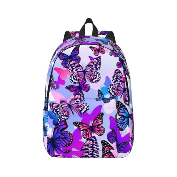 Yiaed Flying Butterflies Print Backpack, Premium Laptop Backpack, Travel Backpack for Women, Lightweight Backpacks, Comfortable Back Pack-