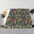 thumbnail image 1 of Yiaed Forest Animals And Plants Print Blanket Throw Blanket Soft Cozy Flannel Blanket for Home Bed Sofa Couch Chair-50"x40", 1 of 6