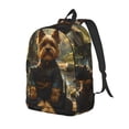 thumbnail image 1 of Yiaed Forest Creek Cute Dog Print Print Laptop Backpack Travel Canvas Backpack Vintage Aesthetic Backpack for School Knapsack Backpack Backpack for School-Medium, 1 of 5