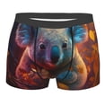 thumbnail image 1 of Yiaed Forest Koala Print Men's Soft Cotton Boxer Shorts Breathable Boxers Underwear Moisture-Wicking Underwear Stretch Boxer Briefs for Man-Small, 1 of 5