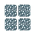 thumbnail image 1 of Yiaed Forest Rabbit Print Leather Coasters for Drinks - Cup Coasters Coffee Table Kitchen Table Bar, Home & Office Gifts Handmade Drink Coasters-Square, 1 of 6