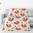 thumbnail image 1 of Yiaed Forest Squirrel Nuts Pattern Fleece Throw Blanket,Fleece Throw Blankets for Couch & Bed All Season Use -40"x30", 1 of 4