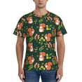 thumbnail image 1 of Yiaed Forest Squirrel Print Mens Short Sleeve Tight Fit T-Shirt, Crewneck Casual Tee-3X-Large, 1 of 5