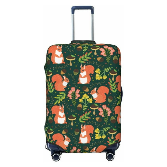 Yiaed Forest Squirrel Print Travel Luggage Cover Suitcase Protector Fits 18-32 Inch Luggage Wheel Covers Patterned Elastic Luggage Anti-scratch(No luggage)-X-Large
