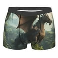 thumbnail image 1 of Yiaed Forest Stone-Colored Dragon Print Men's Soft Cotton Boxer Shorts Breathable Boxers Underwear Moisture-Wicking Underwear Stretch Boxer Briefs for Man-Medium, 1 of 5