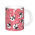 thumbnail image 1 of Yiaed French Bulldog Face Print Ceramics Coffee,Large Handle Design,Extra Large Tea and Coffee Cup for Office and Home Mugs, 1 of 6