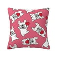 thumbnail image 1 of Yiaed French Bulldog Print Pillow Covers Super Soft Decorative Square Throw Pillow Covers Case Cushion Covers for Sofa Couch Bedroom Car Decor（No pillow core）-24"x24", 1 of 1