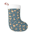 thumbnail image 1 of Yiaed French Bulldog Yoga Print Christmas Stockings, Christmas Stockings Hanging Ornaments, Christmas Stockings for Family Christmas Holiday Decorations, 1 of 7