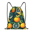 thumbnail image 1 of Yiaed Fresh Orange Print Drawstring Bags Drawstring Backpack Bulk String Back Pack Gym Sport Bag-Small, 1 of 5