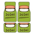 thumbnail image 1 of Yiaed Fresh Sushi Print Carpet Floor Mats for Cars, Auto Accessories Front & Rear Car Floor Mats Car Floor Foot Mat Sets of 4 Pieces, 1 of 7