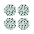 thumbnail image 1 of Yiaed Frog And Dragonflies Print Leather Coasters for Drinks - Cup Coasters Coffee Table Kitchen Table Bar, Home & Office Gifts Handmade Drink Coasters-Octagon, 1 of 6