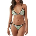 thumbnail image 1 of Yiaed Frog With Sweet Print Women's Two Piece Bikini Swimsuit Sexy Triangle Top Bathing Suits String Cheeky Bikini Sets -X-Large, 1 of 6