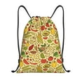 thumbnail image 1 of Yiaed Fruits And Vegetables Print Drawstring Bags Drawstring Backpack Bulk String Back Pack Gym Sport Bag-Medium, 1 of 5