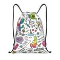 thumbnail image 1 of Yiaed Fun Animal with Unicorn Print Drawstring Bags Drawstring Backpack Bulk String Back Pack Gym Sport Bag-Medium, 1 of 5