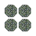 thumbnail image 1 of Yiaed Fun Panda Playing With Bamboo Leaves Print Leather Coasters for Drinks - Cup Coasters Coffee Table Kitchen Table Bar, Home & Office Gifts Handmade Drink Coasters-Octagon, 1 of 6