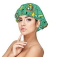 thumbnail image 1 of Yiaed Funny Animals in Jungle Print Satin Bonnet Silk Bonnet Hair Bonnet for Sleeping Hair Bonnets, 1 of 6