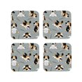 thumbnail image 1 of Yiaed Funny Beagle Active Dog Print Leather Coasters for Drinks - Cup Coasters Coffee Table Kitchen Table Bar, Home & Office Gifts Handmade Drink Coasters-Square, 1 of 6