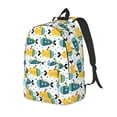 thumbnail image 1 of Yiaed Funny Boats Print Print Laptop Backpack Travel Canvas Backpack Vintage Aesthetic Backpack for School Knapsack Backpack Backpack for School-Small, 1 of 5