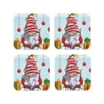 thumbnail image 1 of Yiaed Funny Christmas Gnome Print Leather Coasters for Drinks - Cup Coasters Coffee Table Kitchen Table Bar, Home & Office Gifts Handmade Drink Coasters-Square, 1 of 6