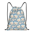 thumbnail image 1 of Yiaed Funny Cute Healthy Teeth Print Drawstring Bags Drawstring Backpack Bulk String Back Pack Gym Sport Bag-Medium, 1 of 5