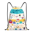 thumbnail image 1 of Yiaed Funny Farm Print Drawstring Bags Drawstring Backpack Bulk String Back Pack Gym Sport Bag-Small, 1 of 5