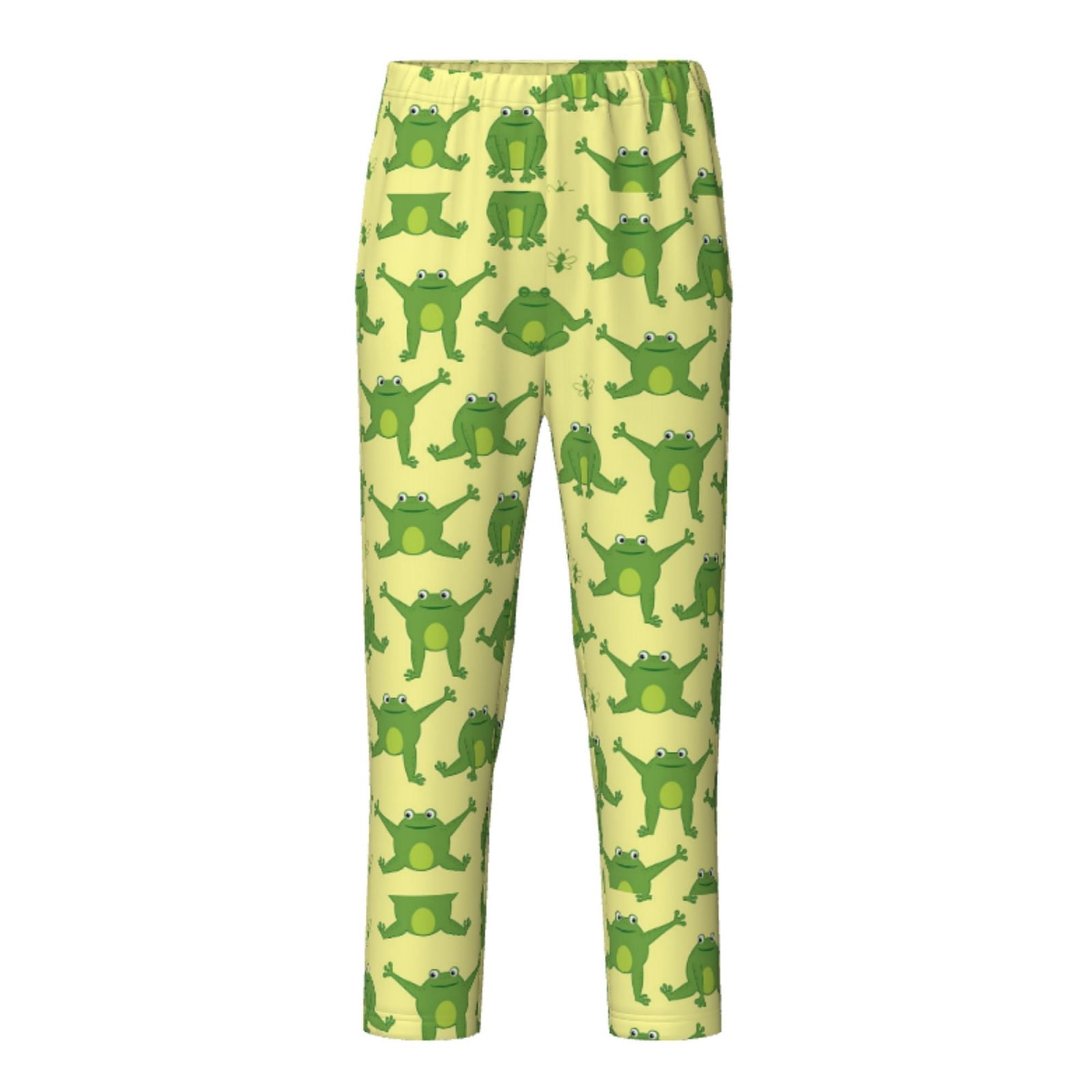 Yiaed Funny Frogs Print Teenagers' Lounge Pants, Loose PJ Bottoms, Long ...