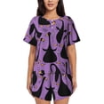thumbnail image 1 of Yiaed Funny Goose Print Short Sleeve Pajama Sets for Women Casual Crew Neck 2 Piece Lounge Sets Women's Short-Sleeved Pajama-Small, 1 of 5