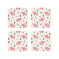 thumbnail image 1 of Yiaed Funny Little Pigs Print Leather Coasters for Drinks - Cup Coasters Coffee Table Kitchen Table Bar, Home & Office Gifts Handmade Drink Coasters-Square, 1 of 6
