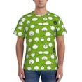 thumbnail image 1 of Yiaed Funny Sheep Doing Yoga Print Mens Short Sleeve Tight Fit T-Shirt, Crewneck Casual Tee-Large, 1 of 5