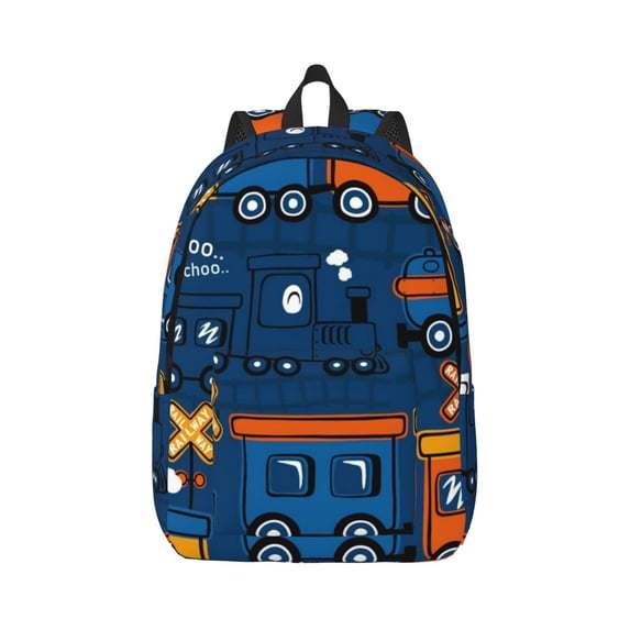 Yiaed Funny Steam Train Print Backpack, Premium Laptop Backpack, Travel Backpack for Women, Lightweight Backpacks, Comfortable Back Pack-Small