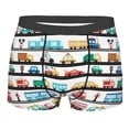 thumbnail image 1 of Yiaed Funny Transport Print Men's Soft Cotton Boxer Shorts Breathable Boxers Underwear Moisture-Wicking Underwear Stretch Boxer Briefs for Man-Large, 1 of 1
