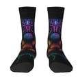 thumbnail image 1 of Yiaed Futuristic Cat Warrior Print Great elasticity Crew Socks Sports socks for Men and Women, 1 of 5