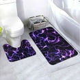 thumbnail image 1 of Yiaed Galaxy Lightning Print Bathroom Mat Set 2 Pieces Mat Anti-Skid Pad Ultra Soft and Absorbent Bathroom Bath Mat Contour Bath Rugs for Toilet Base, 1 of 6