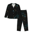 thumbnail image 1 of Yiaed Game Time Print Pajamas Women's Long Sleeve Sleepwear Soft Button Down Loungewear Pjs Lounge Set Nightwear Womens Pajama Pants-XX-Large, 1 of 7