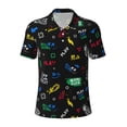 thumbnail image 1 of Yiaed GamepadsPrint Men's Short Sleeve Polo Shirt,Golf Polo for Men Three-Button Golf Shirt Athletic Casual Collared T-Shirt- X-Large, 1 of 7