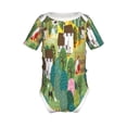 thumbnail image 1 of Yiaed Garden Farm Print Infant Climbing Short Sleeve Onesie One-Piece Baby Bodysuit Clothes 0-12 Months -18 Months, 1 of 6