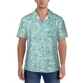 thumbnail image 1 of Yiaed Geometric Elements Print Hawaiian Shirt for Men Short Sleeve Button Down Shirts Beach Shirts for Men-X-Large, 1 of 5