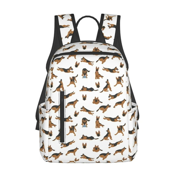Yiaed German Shepherd Dog Print Lightweight Backpack Travel Backpacks Hiking Daypack for Women Men