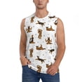 thumbnail image 1 of Yiaed German Shepherd Dog Print Men's Singlet Vests Summer Running Muscle Tank Tops Gym Undershirt Round Neck Sleeveless for man, 1 of 5
