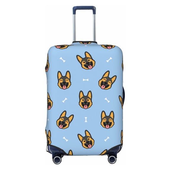 Yiaed German Shepherd Puppy Print Travel Luggage Cover Suitcase Protector Fits 18-32 Inch Luggage Wheel Covers Patterned Elastic Luggage Anti-scratch(No luggage)-Small