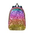 thumbnail image 1 of Yiaed Glitter Rainbow Print Backpack, Premium Laptop Backpack, Travel Backpack for Women, Lightweight Backpacks, Comfortable Back Pack-Medium, 1 of 7