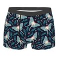 thumbnail image 1 of Yiaed Glowing Butterfly Print Men's Soft Cotton Boxer Shorts Breathable Boxers Underwear Moisture-Wicking Underwear Stretch Boxer Briefs for Man-X-Large, 1 of 5