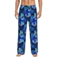 thumbnail image 1 of Yiaed Glowing Jellyfish Pattern Print Men's Lounge Pants, Loose PJ Bottoms, Long Pajama Pants for Men-Small, 1 of 6